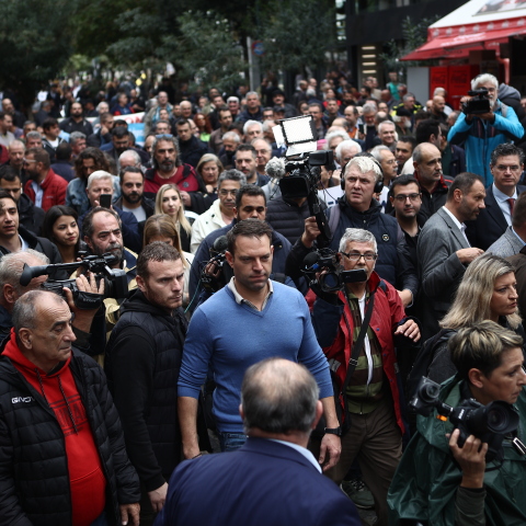 Στην πορεία των ελεύθερων επαγγελματιών ο Στέφανος Κασσελάκης