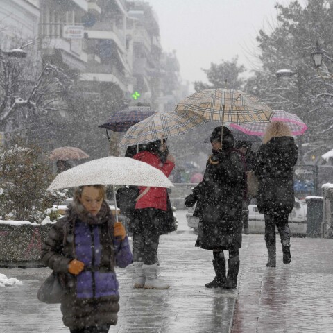 Χιονιάς στα Τρίκαλα