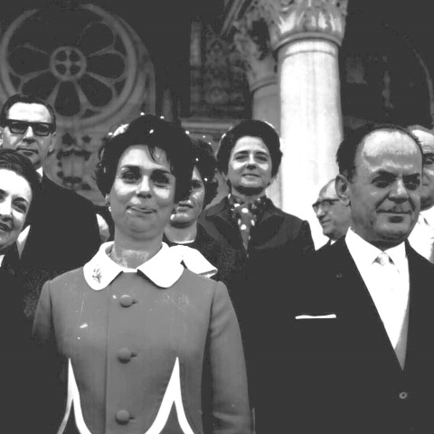 Η Δέσποινα Παπαδοπούλου με τον σύζυγό της, δικτάτορα, Γεώργιο Παπαδόπουλο