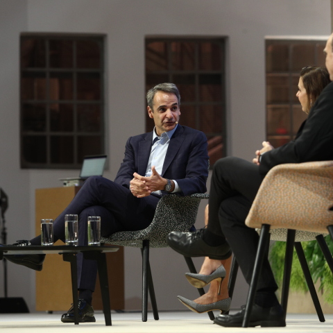 Ο Κυριάκος Μητσοτάκης σε εκδήλωση της Google