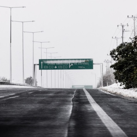Κακοκαιρία Avgi: Απαγόρευση κυκλοφορίας βαρέων οχημάτων στην εθνική οδό Αθηνών - Θεσσαλονίκης