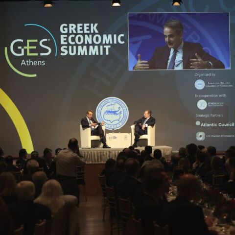 Ο Κυριάκος Μητσοτάκης στο Ελληνοαμερικανικό Επιμελητήριο