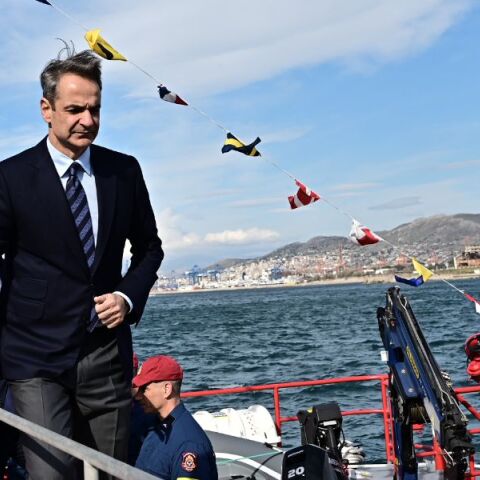 Κυριάκος Μητσοτάκης: Στη τελετή ένταξης των δύο πυροσβεστικών πλοίων 