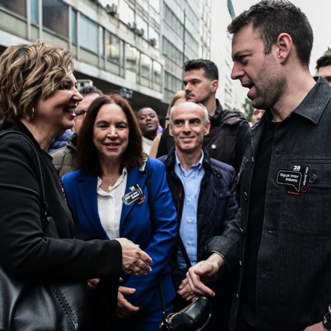 Κασσελάκης - Γεροβασίλη στην πορεία για τα Τέμπη