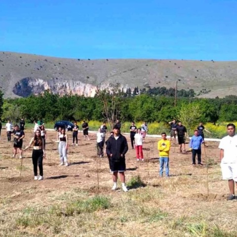 Μαθητές φύτεψαν 57 δέντρα στη μνήμη των θυμάτων των Τεμπών 