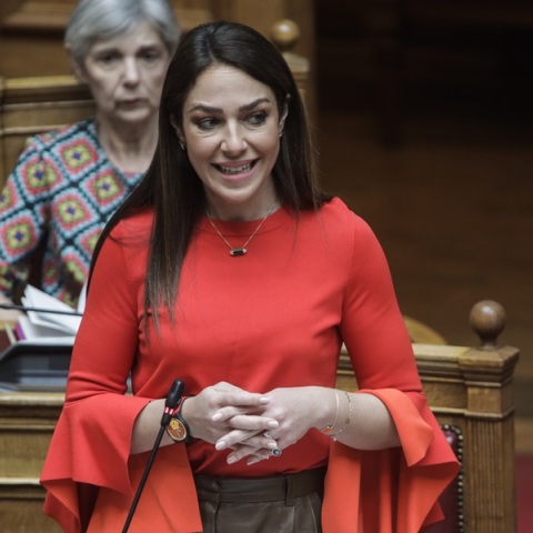 Η υπουργός Εργασίας, Δόμνα Μιχαηλίδου 