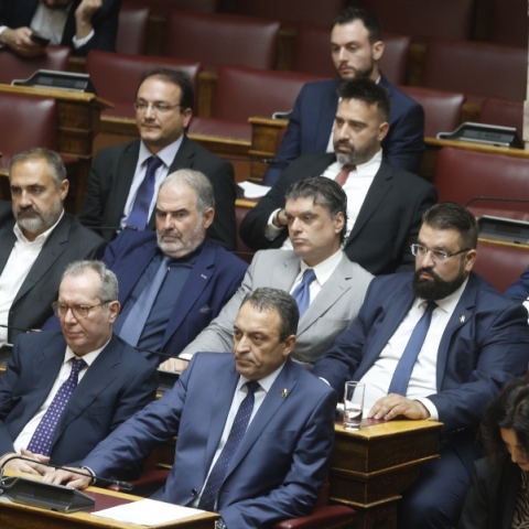 Η κοινοβουλευτική ομάδα του κόμματος Σπαρτιάτες στη Βουλή