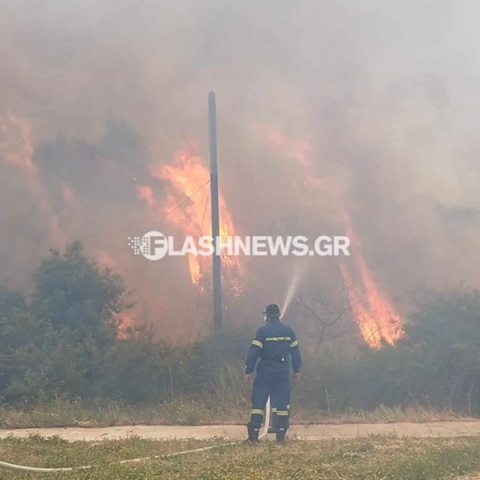 Μεγάλη φωτιά στη Σούδα