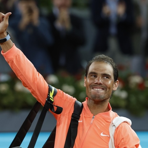 Ο Ράφα Ναδάλ στον τελευταίο του αγώνα στη Μαδρίτη 