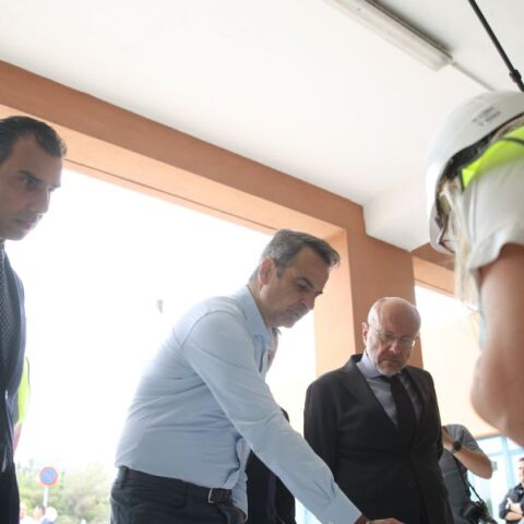 Ο πρωθυπουργός Κυριάκος Μητσοτάκης Αττικό Νοσοκομείο