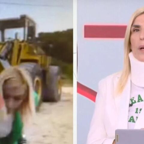 Η Ρένα Κουβελιώτη με κολάρο στο δελτίο ειδήσεων μετά την επίθεση: «Μου προκάλεσε αιμάτωμα στον αυχένα»