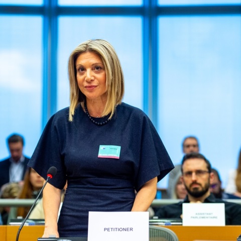 Η Μαρία Καρυστιανού, μητέρα ενός εκ των θυμάτων στην τραγωδία των Τεμπών 