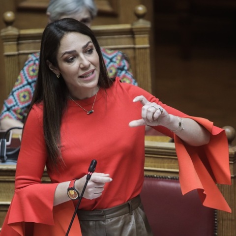 Η υπουργός Εργασίας, Δόμνα Μιχαηλίδου 