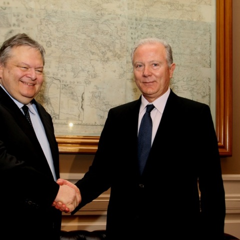 Ο Ευάγγελος Βενιζέλος με τον Γιώργο Προβόπουλο