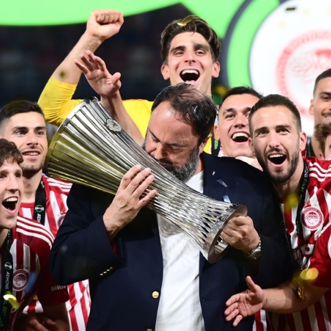 Ο πρόεδρος του Ολυμπιακού Βαγγέλης Μαρινάκης