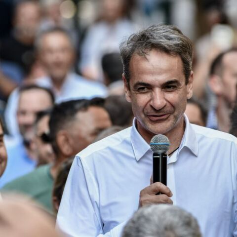 Ο πρωθυπουργός Κυριάκος Μητσοτάκης στον Πύργο