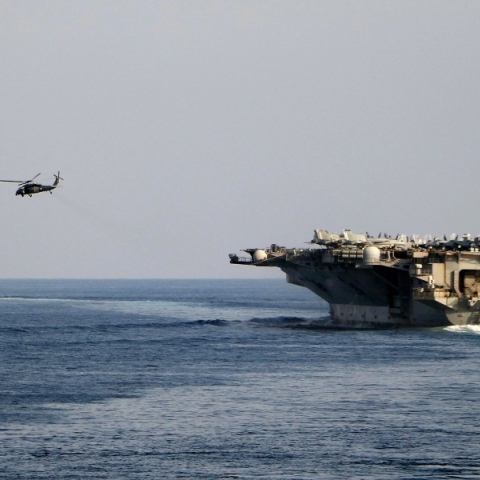 αεροπλανοφορο, πλοιο, ελικοπτερο, θαλασσα, ουρανος