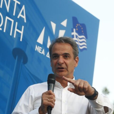 Ο πρωθυπουργός Κυριάκος Μητσοτάκης στο Πεδίον του Άρεως 