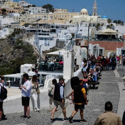 νησι, τουριστες, σπιτια, δρομος
