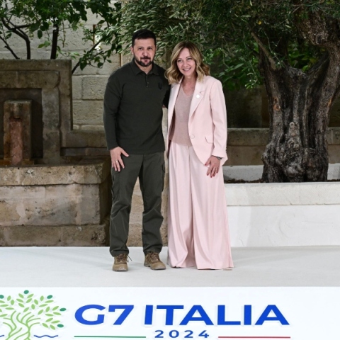 Ο Ζελένσκι μαζι με την Μελόνι