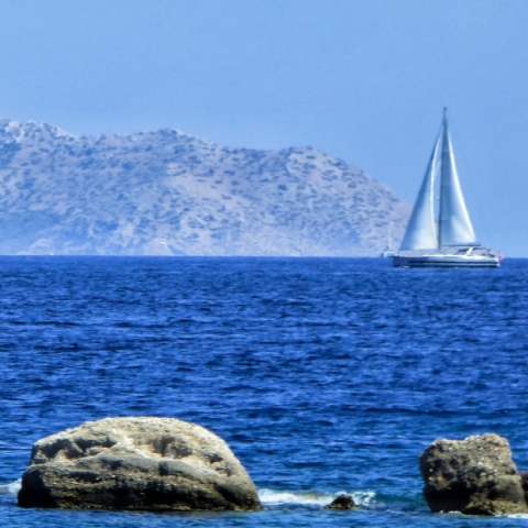 θαλασσα, ουρανος, καραβακι