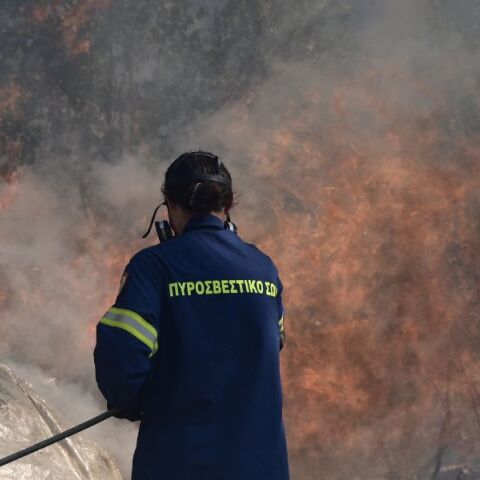 Μάχη για την αναχαίτιση της φωτιάς στη Σταμάτα
