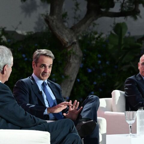 O Κυριάκος Μητσοτάκης στο συνέδριο του Economist 