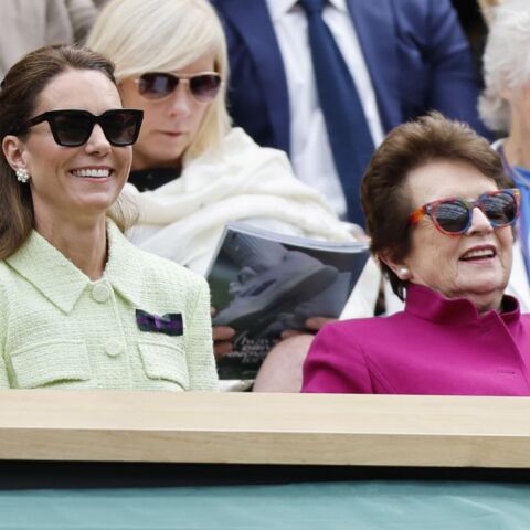 Britain's Catherine, Princess of Wales, (L) and former tennis champion Billie Jean King (R) attend the Women's Singles final match Ons Jabeur of Tunisia against Marketa Vondrousova of Czech Republic at the Wimbledon Championships, Wimbledon, Britain, 15 July 2023. EPA/TOLGA AKMEN EDITORIAL USE ONLY