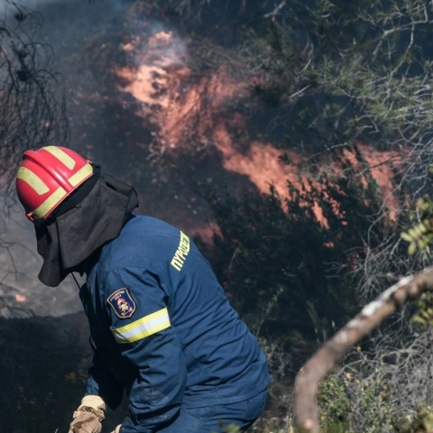 Φωτιά στην περιοχή Άνω Άκρια Ηρακλείου  - Μήνυμα του «112» στους κατοίκους