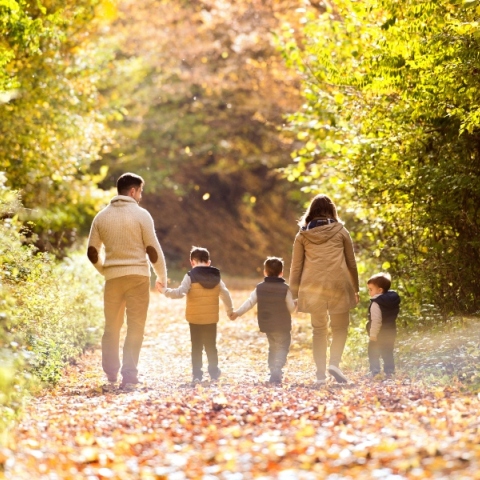 οικογενεια μεσα στο δασος