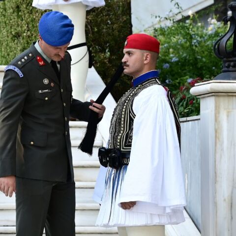 ΔΕΞΙΩΣΗ ΣΤΟ ΠΡΟΕΔΡΙΚΟ ΜΕΓΑΡΟ ΓΙΑ ΤΗΝ 50η ΕΠΕΤΕΙΟ ΑΠΟΚΑΤΑΣΤΑΣΗΣ ΤΗΣ ΔΗΜΟΚΡΑΤΙΑΣ (ΜΙΧΑΛΗΣ ΚΑΡΑΓΙΑΝΝΗΣ/EUROKINISSI)