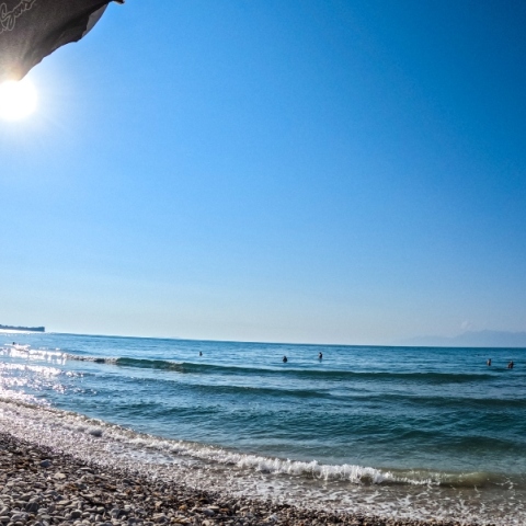 παραλια, θαλασσα, ουρανος