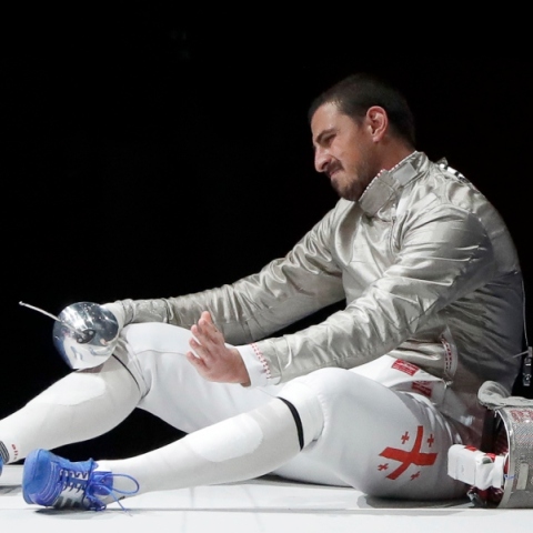 Ο Γεωργιανός αθλητής της ξιφασκίας, Σάντρο Μπαζάντζε