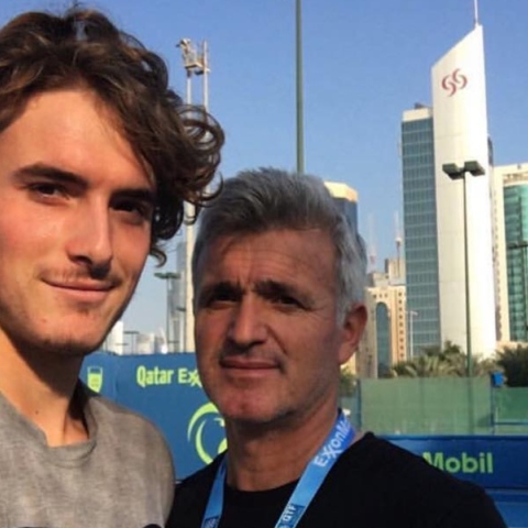 Ο Στέφανος Τσιτσιπάς με τον πατέρα του, Απόστολο