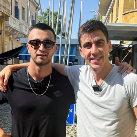 Ο Φειδίας Παναγιώτου με τον Ibrahim Beycanli