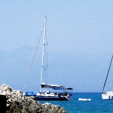 θαλασσα, ουρανος, καραβακι