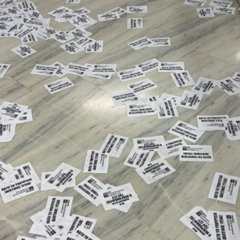 Επίθεση Ρουβίκωνα σε παρουσίαση προγράμματος της «Ελληνικής Αγωγής» του Άδωνι Γεωργιάδη