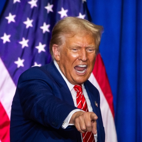 Ο Ντόναλντ Τραμπ σε προεκλογική του ομιλία