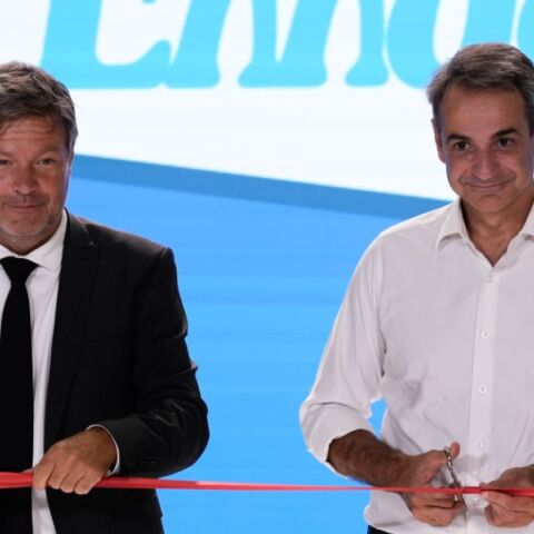 Εγκαινιάστηκε το περίπτερο της ΟΔ της Γερμανίας παρουσία του Κυριάκου Μητσοτάκη