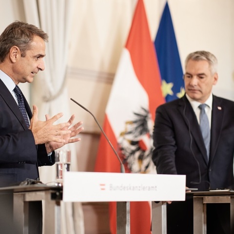 Μητσοτάκης από Βιέννη: Η Ελλάδα διαφυλάσσει τα ευρωπαϊκά θαλάσσια και χερσαία σύνορα