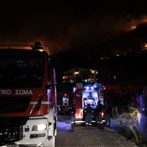 Διάσπαρτες εστίες φωτιάς στην Ηλεία 