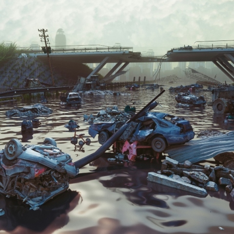 πλημμυρισμενη πολη