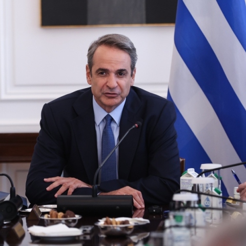 ο Έλληνας πρωθυπουργός Κυριάκος Μητσοτάκης 