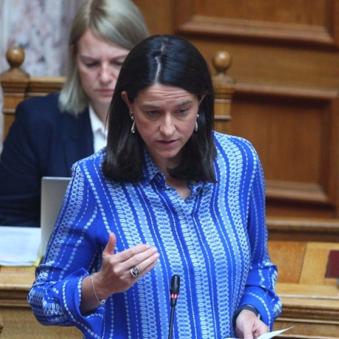 Η Υπουργός Εργασίας και Κοινωνικής Ασφάλισης, Νίκη Κεραμέως