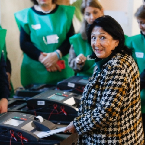 Η πρόεδρος της Γεωργίας Σαλομέ Ζουραμπισβίλι