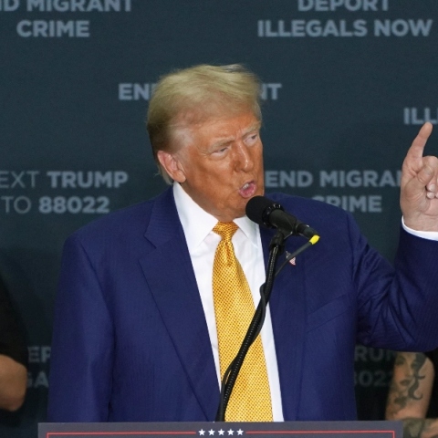 Ο Ρεπουμπλικάνος υποψήφιος Ντόναλντ Τραμπ 