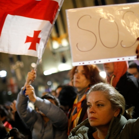 Γεωργιανοί διαδηλωτές