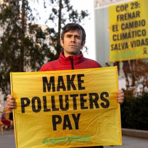 ακτιβιστης κραταει πανο