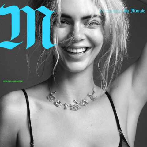 H Κένταλ Τζένερ φωτογραφημένη από τον Όλιβερ Χάντλι Περτς για το εξώφυλλο του περιοδικού της εφημερίδας Le Monde, M