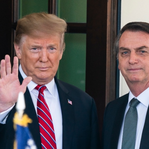 Ο Ντόναλντ Τραμπ με τον Ζαΐχ Μπολσονάρου στον Λευκό Οίκο, 2019